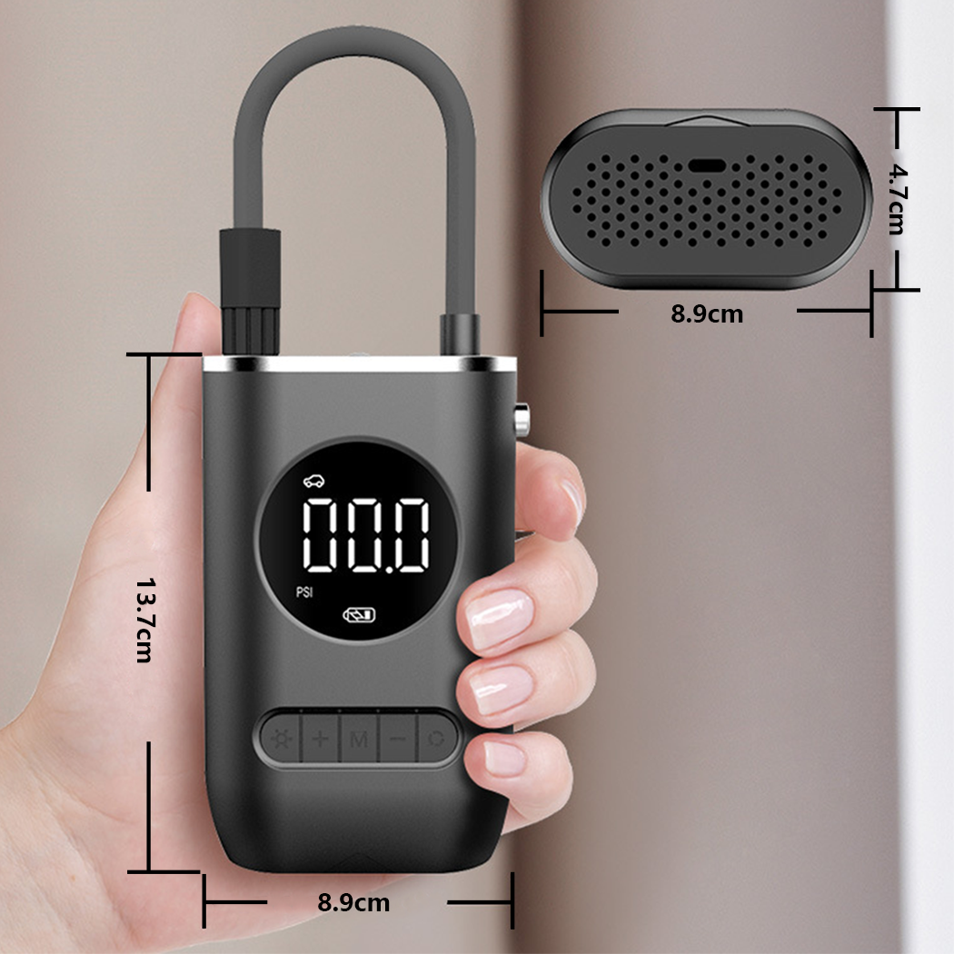 Portable Cordless Car Tyre Inflator – USB Rechargeable Electric Air Pump
