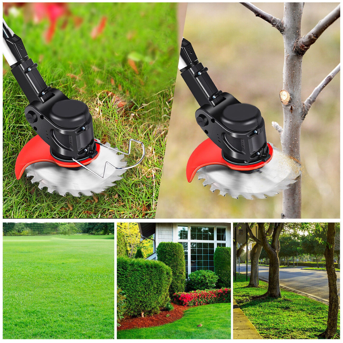 Cordless Electric Grass Trimmer & Whipper Snipper – 2x Batteries Included | 36V Rechargeable Cutter