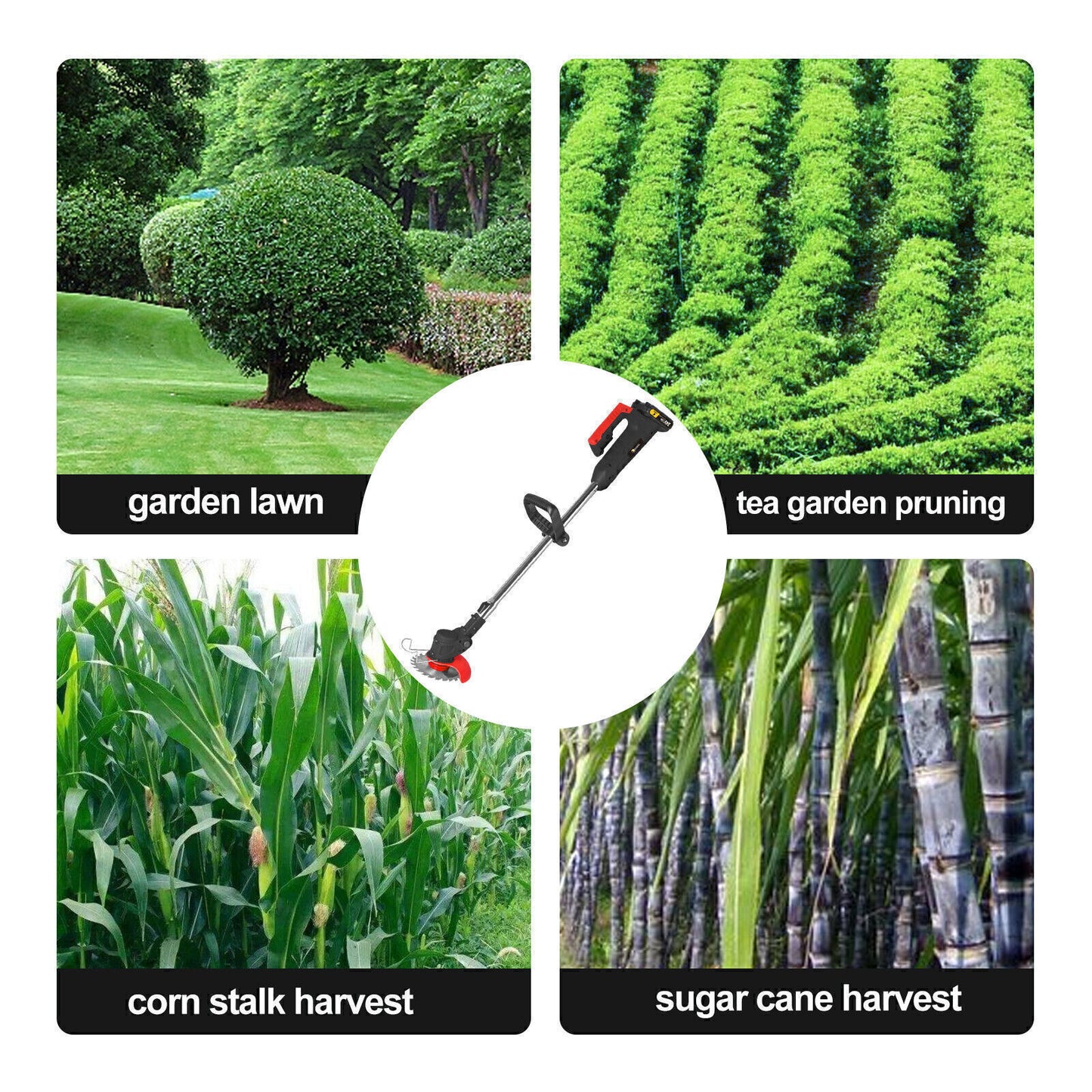 Cordless Electric Grass Trimmer & Whipper Snipper – 2x Batteries Included | 36V Rechargeable Cutter