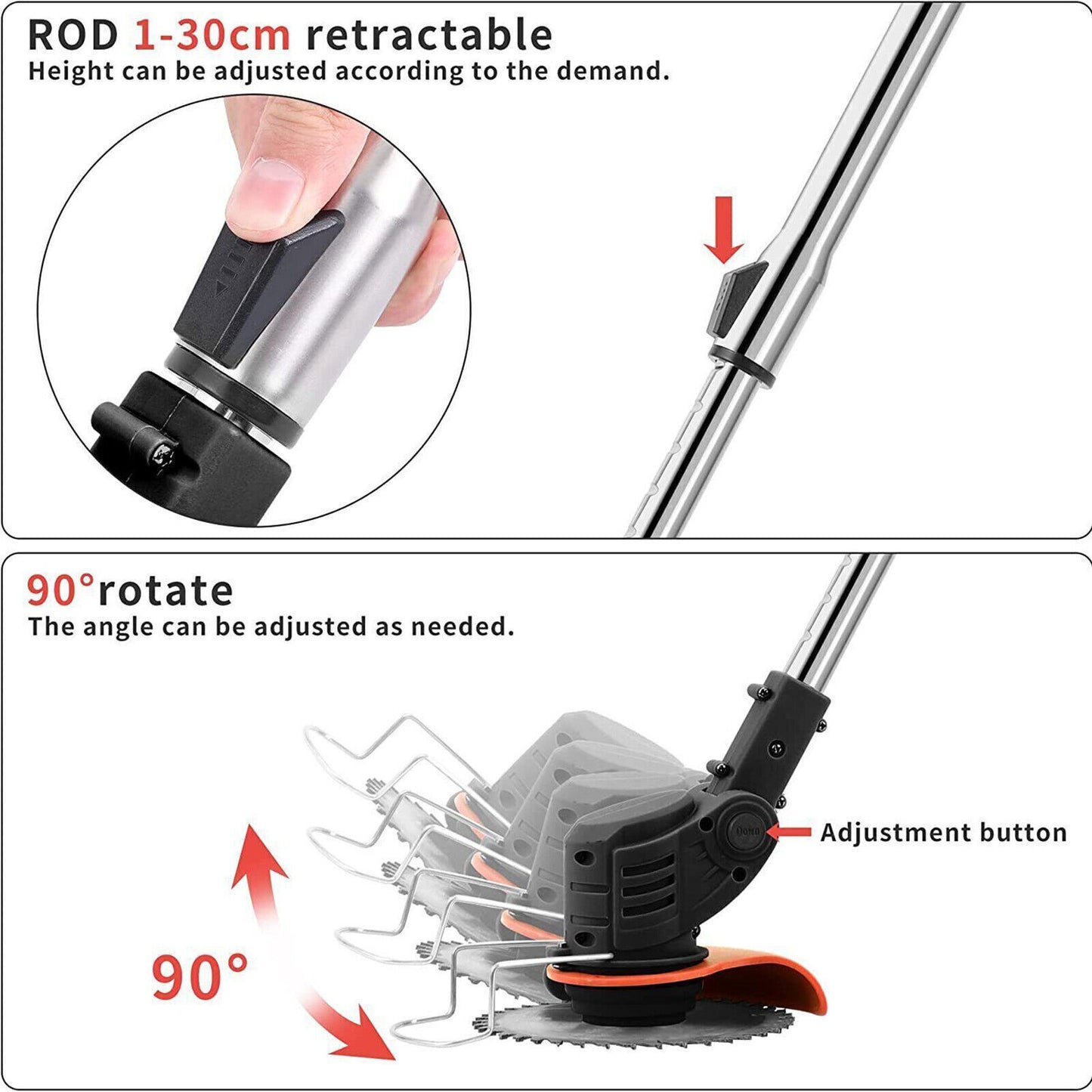 Cordless Electric Grass Trimmer & Whipper Snipper – 2x Batteries Included | 36V Rechargeable Cutter