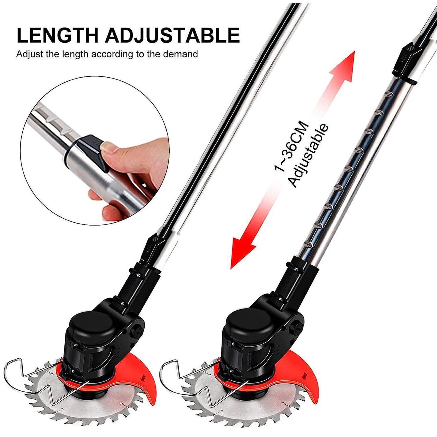 Cordless Electric Grass Trimmer & Whipper Snipper – 2x Batteries Included | 36V Rechargeable Cutter